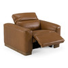 Aris - Modern Brown Leather Chair w/ Power Recliner & Headrest / VGKM-KM-6799-CHR-BRN