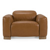 Aris - Modern Brown Leather Chair w/ Power Recliner & Headrest / VGKM-KM-6799-CHR-BRN