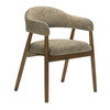 Lox - Mid-Century Modern Tan Fabric + Walnut Dining Chair / VGMA-MI-1388-Tan