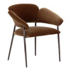 Jafar - Modern Brown Fabric - Antique Brass Dining Chair / VGOD-ZW-25173-BRN