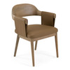 Chinook - Modern Brown Vegan Leather + Buckwheat Ash Dining Chair / VGCS-CH-23028-BRN