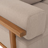 Saint Croix - Outdoor Light Brown Olefin Fabric + Teak 3-Piece Modular Sofa Set / VGEF-MATHEUS-SET-3-Piece Sectional