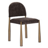 Zagros - Modern Black Fabric + Antique Brass Dining Chair (Set of 2) / VGEU-MC-7637CH-BLK