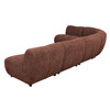 Moz - Modern Brick Red Fabric Sectional Sofa / VGEU-MC-8302SF-3-RED