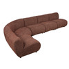 Moz - Modern Brick Red Fabric Sectional Sofa / VGEU-MC-8302SF-3-RED
