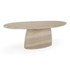 Ossa - Modern Faux Travertine Concrete Oval Dining Table / VGTP-201094-TRAV
