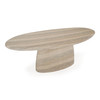 Ossa - Modern Faux Travertine Concrete Oval Dining Table / VGTP-201094-TRAV
