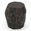 Koussi - Modern Black + Bronze Concrete End Table / VGTP-103099-BLK