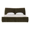Queen Jenkins - Modern Dark Olive Green Fabric Bed / VGEV-VG828-GRN-Q