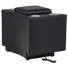 Madden Faux Leather Bluetooth Audio Console with Power Outlet Black / CS-600152