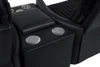 Madden Faux Leather Bluetooth Audio Console with Power Outlet Black / CS-600152