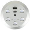 Madden Faux Leather Bluetooth Audio Console with Power Outlet Black / CS-600152