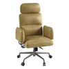 Davu Vintage Top Grain Leather & Iron Swivel Office Chair, Adjustable Seat Height | OF02658
