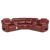 Rojas 3-Piece Dual Power Reclining L-Shaped Sectional with Bluetooth Red / CS-609630PP