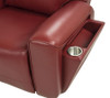 Rojas 3-Piece Dual Power Reclining L-Shaped Sectional with Bluetooth Red / CS-609630PP