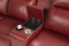 Rojas 3-Piece Dual Power Reclining L-Shaped Sectional with Bluetooth Red / CS-609630PP