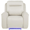 Rojas Dual Power Recliner with Cupholder Storage and LED Lighting Greige / CS-609623PP