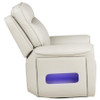 Rojas Dual Power Recliner with Cupholder Storage and LED Lighting Greige / CS-609623PP