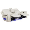 Rojas 3-Piece Dual Power Reclining Sofa Set with Drop-Down Console Greige / CS-609621PP-S3