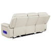 Rojas 2-Piece Dual Power Reclining Sofa Set with Drop-Down Console Greige / CS-609621PP-S2