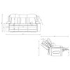 Rojas 2-Piece Dual Power Reclining Sofa Set with Drop-Down Console Greige / CS-609621PP-S2