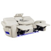 Rojas Dual Power Reclining Sofa with Drop-Down Console Greige / CS-609621PP