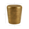 Ingot 16 Inch Brass Finish Round Side Table by Modway / EEI-7508