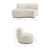 Rialta Curved Left-Arm Performance Velvet Sectional Loveseat by Modway / EEI-7733