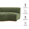 Rialta Curved Left-Arm Slub Weave Fabric Sectional Loveseat by Modway / EEI-7736