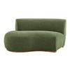 Rialta Curved Left-Arm Slub Weave Fabric Sectional Loveseat by Modway / EEI-7736