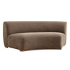 Rialta Curved Armless Slub Weave Fabric Sectional Loveseat by Modway / EEI-7737