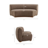Rialta Curved Armless Slub Weave Fabric Sectional Loveseat by Modway / EEI-7737