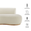 Rialta Curved Right-Arm Slub Weave Fabric Sectional Loveseat by Modway / EEI-7738