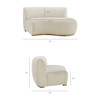 Rialta Curved Right-Arm Slub Weave Fabric Sectional Loveseat by Modway / EEI-7738