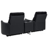 Madden 3-piece Corduroy Upholstered Manual Theater Seating Black / CS-600151-S2A