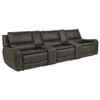 Marcell 5-Piece 3-Seat Power Home Theater Seating with Dual Consoles Grey / CS-609697PT