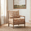 Blanchett Upholstered Bobbin Accent Chair Apricot and Distressed Brown / CS-903236