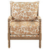 Blanchett Upholstered Bobbin Accent Chair Apricot and Distressed Brown / CS-903236