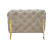 Quincey - Transitional Beige Velvet Chair / VGKNK8520-BEI-CH