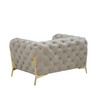 Quincey - Transitional Beige Velvet Chair / VGKNK8520-BEI-CH