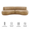 Rialta 2 Piece Curved Vegan Leather Sectional Sofa by Modway / EEI-7741