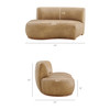 Rialta 2 Piece Curved Vegan Leather Sectional Sofa by Modway / EEI-7741