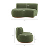 Rialta 2 Piece Curved Slub Weave Fabric Sectional Sofa by Modway / EEI-7810