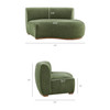 Rialta 2 Piece Curved Slub Weave Fabric Sectional Sofa by Modway / EEI-7810