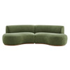 Rialta 2 Piece Curved Slub Weave Fabric Sectional Sofa by Modway / EEI-7810