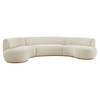 Rialta 3 Piece Curved Slub Weave Fabric Sectional Sofa by Modway / EEI-7811
