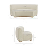 Rialta 3 Piece Curved Slub Weave Fabric Sectional Sofa by Modway / EEI-7811