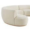 Rialta 3 Piece Curved Slub Weave Fabric Sectional Sofa by Modway / EEI-7811