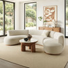 Rialta 3 Piece Curved Slub Weave Fabric Sectional Sofa by Modway / EEI-7811