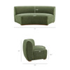 Rialta 3 Piece Curved Slub Weave Fabric Sectional Sofa by Modway / EEI-7811